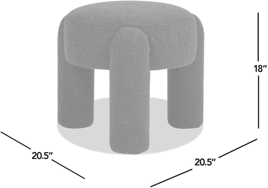 Hugo Twenty Point FiveInch Rounded Moss Green Ottoman