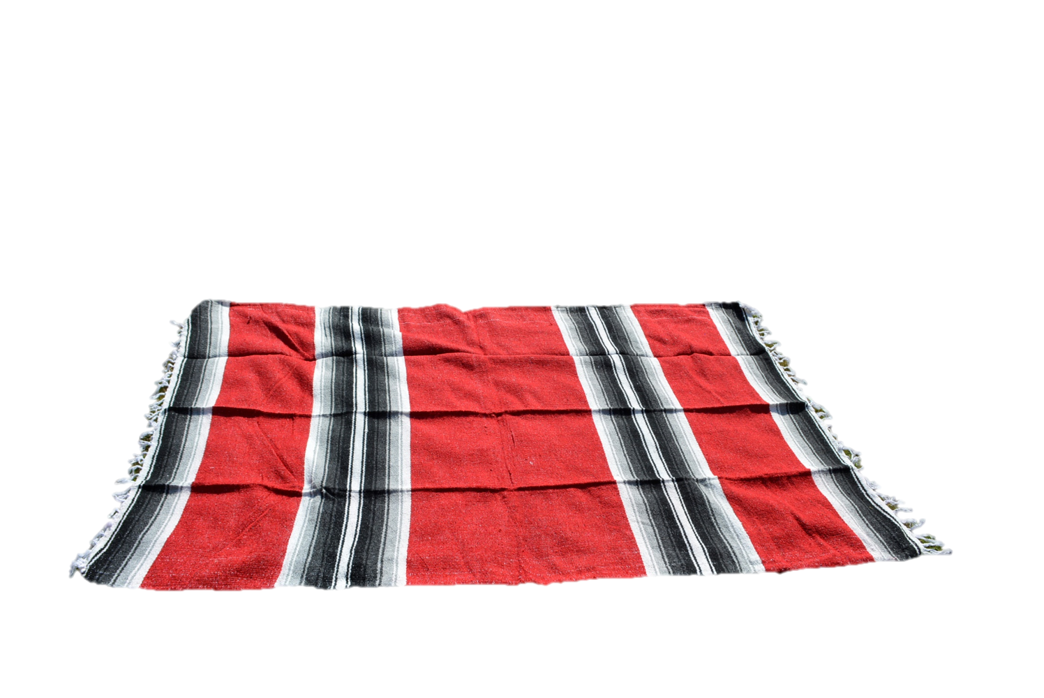 Handwoven Cotton Red Beach Blanket