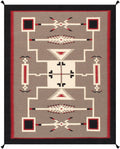 Canvello Navajo Style Hand-Woven Wool Mocha Area Rug- 8'2" X 9'10"-0