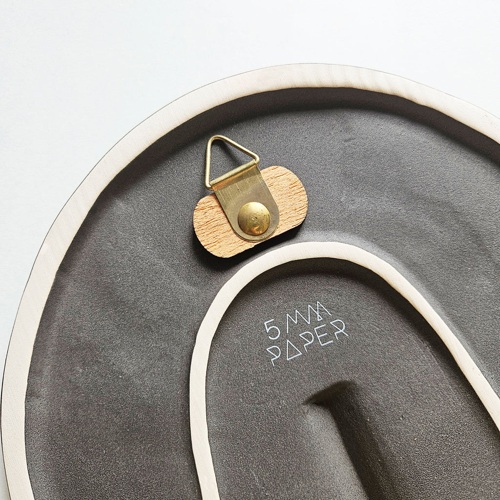 Ceramic Decorative Wall Mask - Anthracite Grey