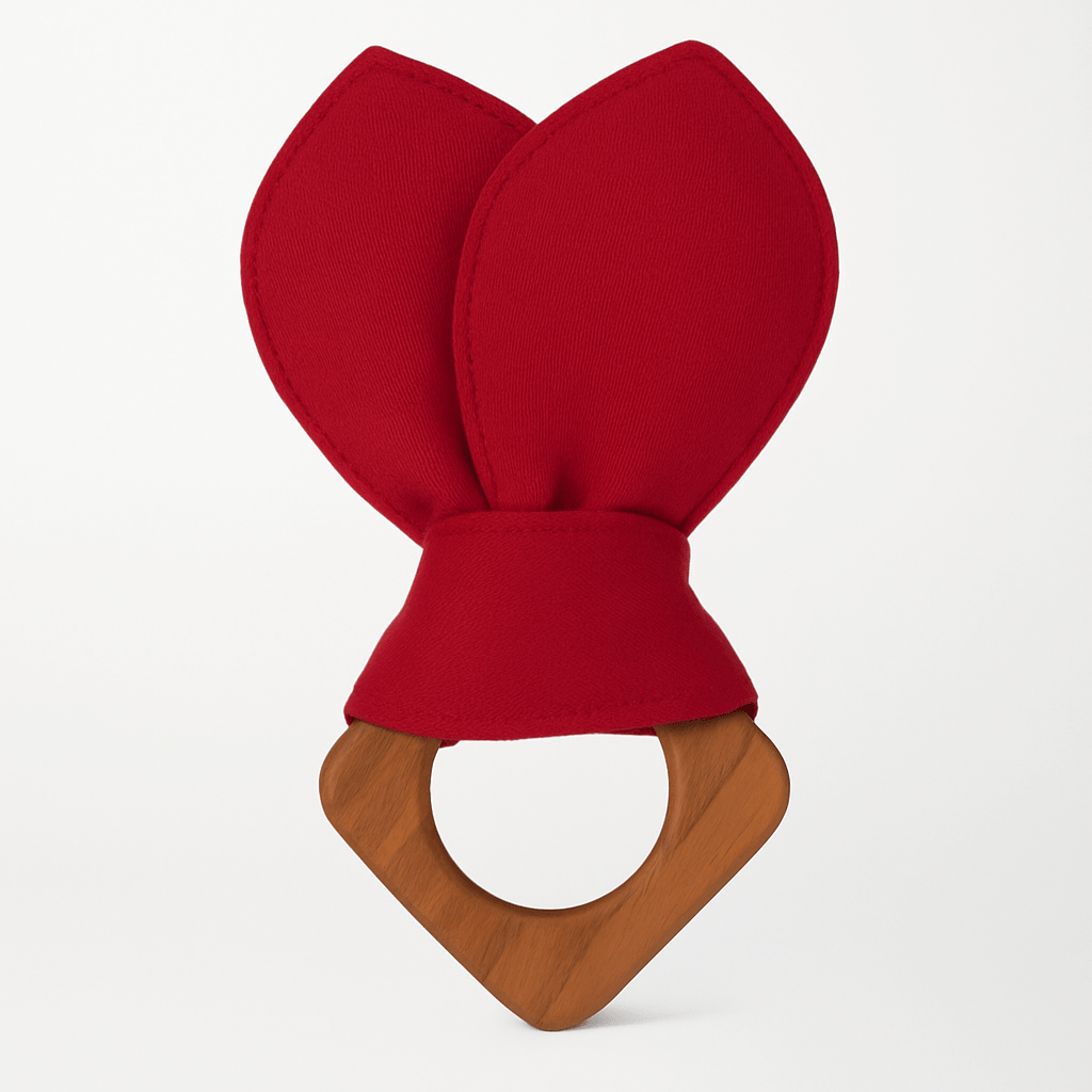 teething ears | scarlet red