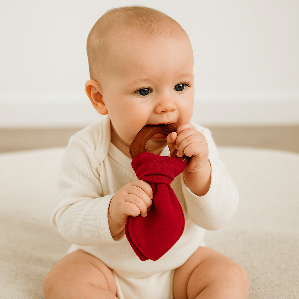 teething ears | scarlet red